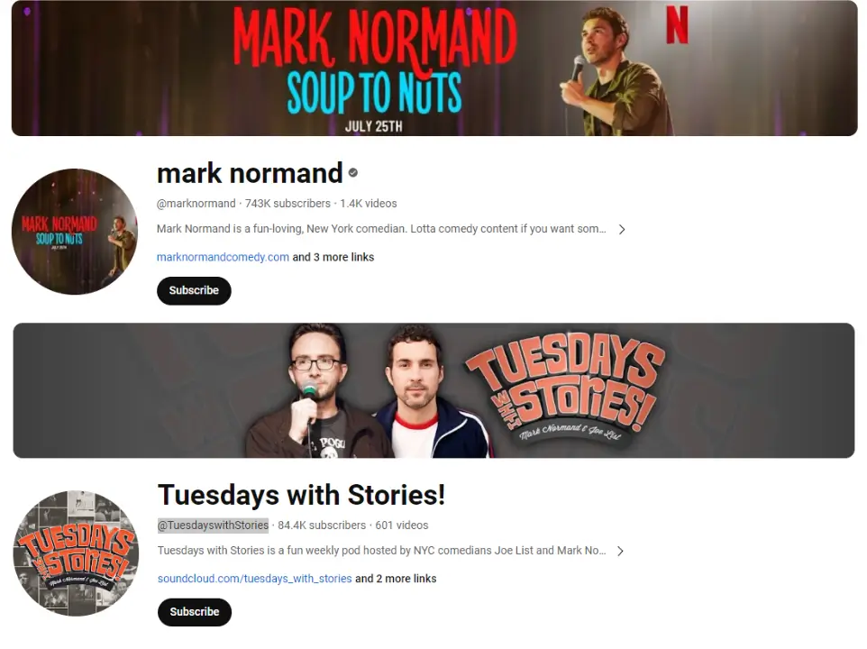 Mark Normand YouTube